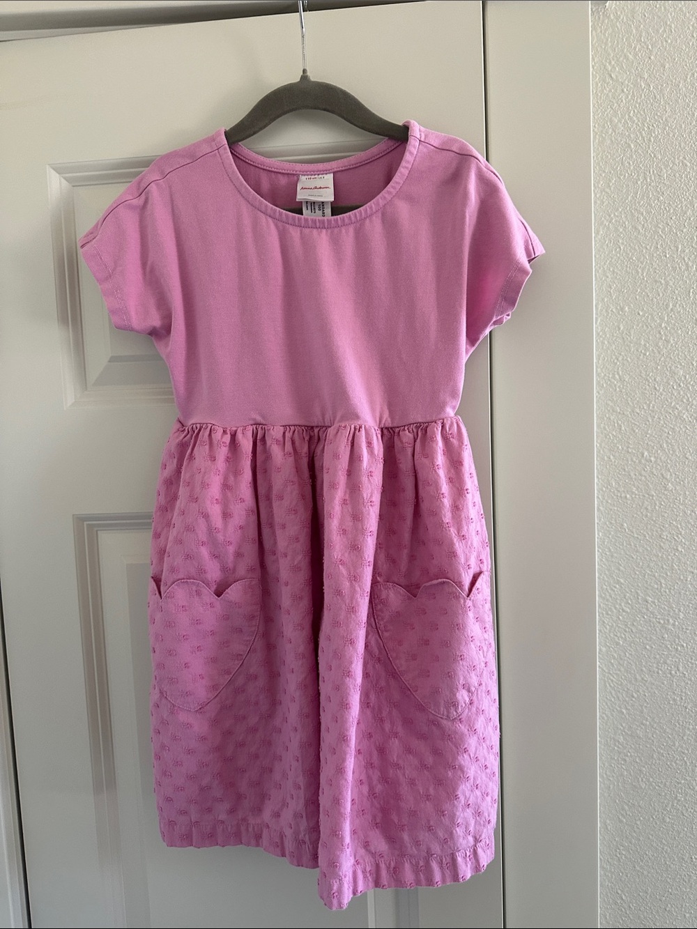Girls' Pink Heart Pocket Dress size 5